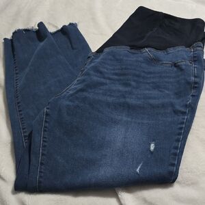 Isabel Maternity by Ingrid & Isabel Distressed Blue Jeggings